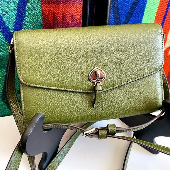 Kate Spade Marti Enchanted Green Leather Wallet Crossbody Bag Purse MSRP $249 - Picture 2 of 16